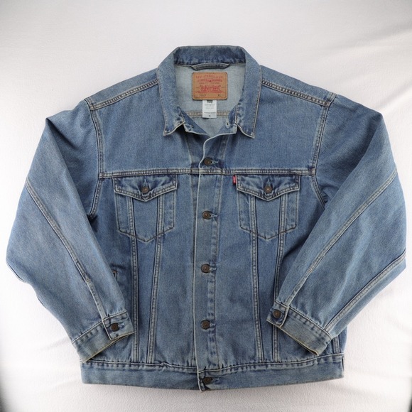Levi's Other - Levi's 70507‎ Mens Standard Trucker Denim Jacket Medium Wash Blue XL
